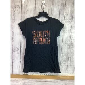 South African Cliffs Word Art - Cool South Africa Text Women T-Shirt Size Small